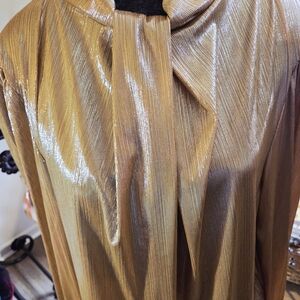 Glamorous Metallic Gold Top